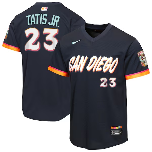 Youth San Diego Padres #23 Fernando Tatis Jr. Obsidian 2026 City Connect Stadium Stitched Baseball Jersey